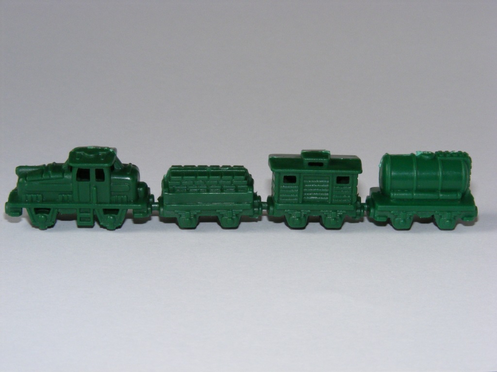 Diesellok mit tender und 2 waggons= zelená varianta