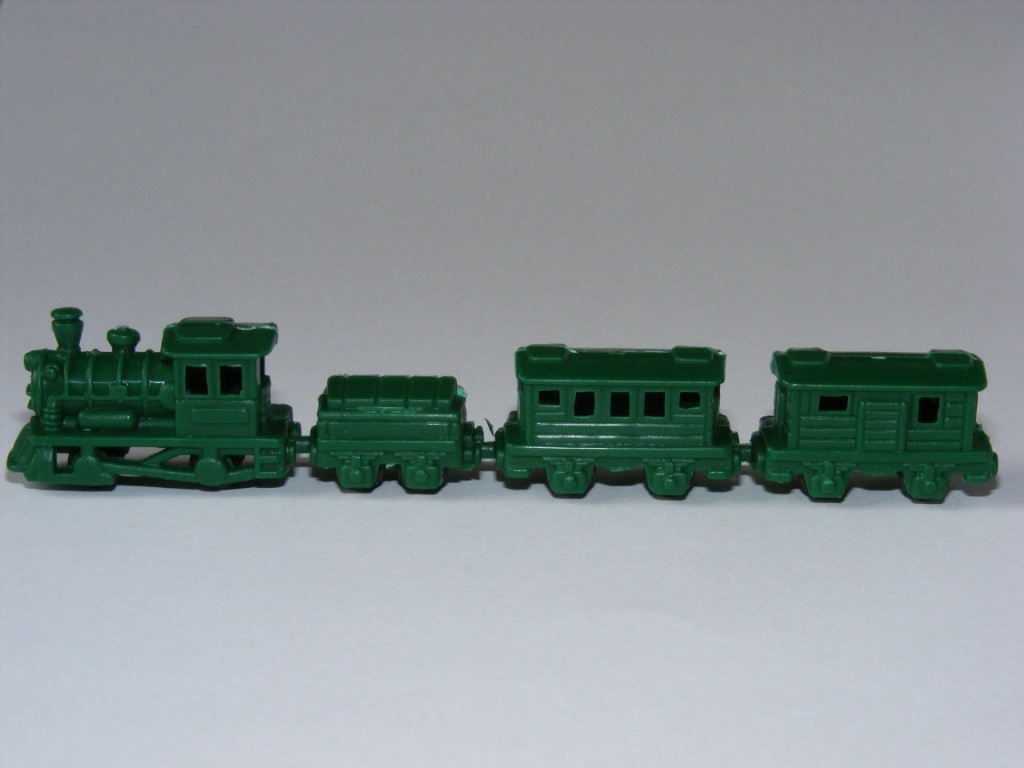 Dampflok 2 mit tender und 2 waggons= zelená varianta